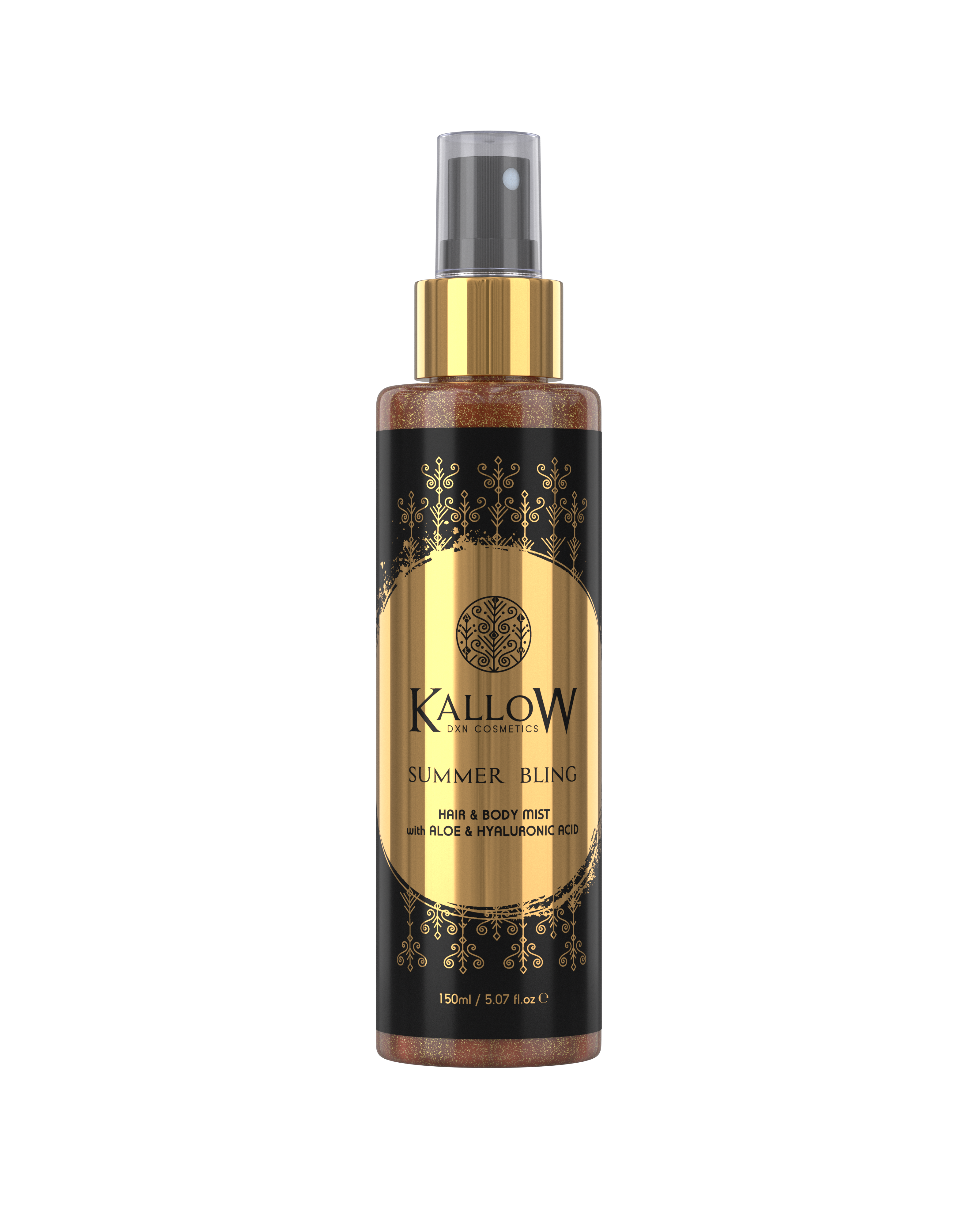 DXN Kallow – Summer Bling спрей за коса и тяло с алое и хиалуронова киселина бронзов блясък( 19.08 euro)