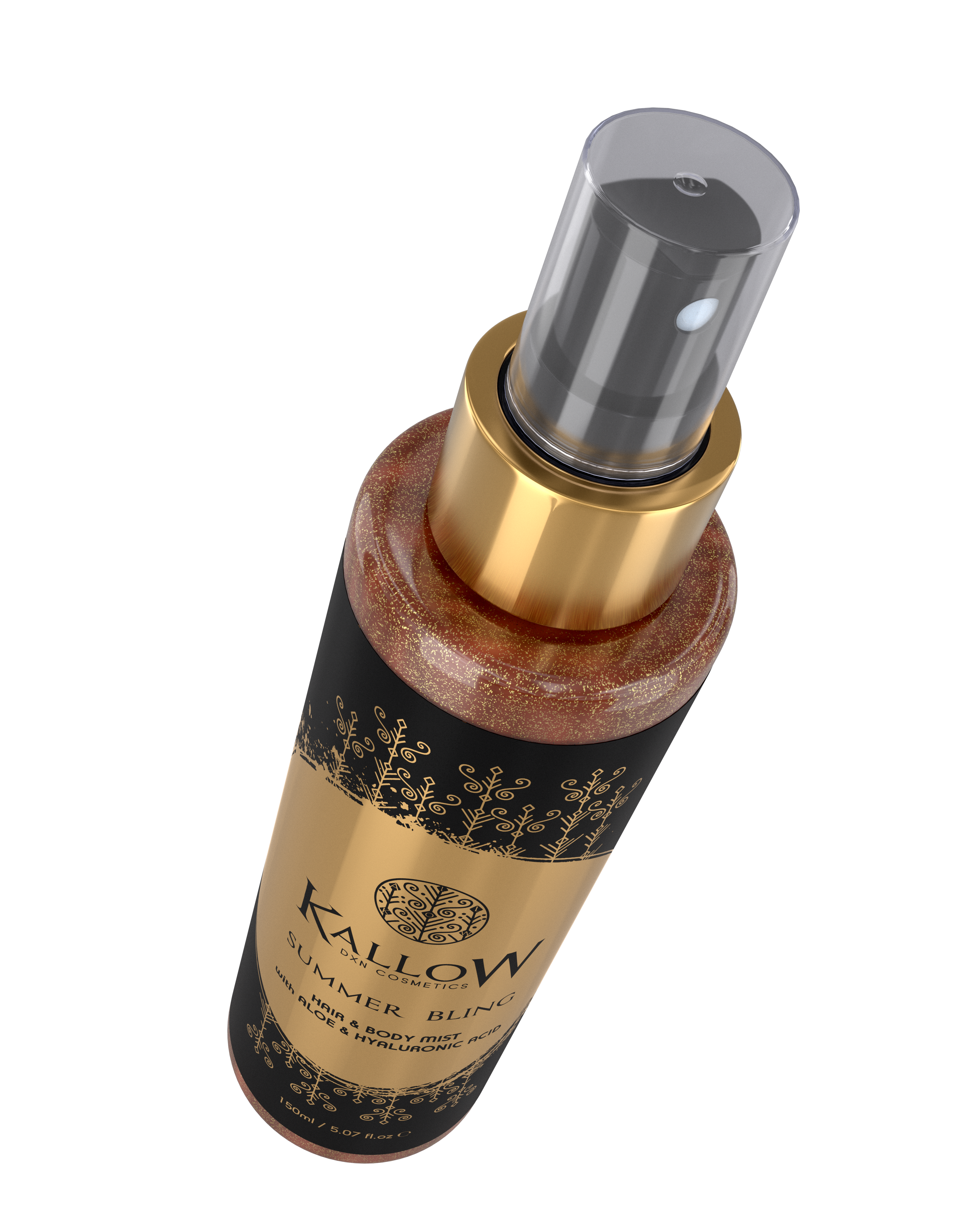 DXN Kallow – Summer Bling спрей за коса и тяло с алое и хиалуронова киселина бронзов блясък( 19.08 euro)