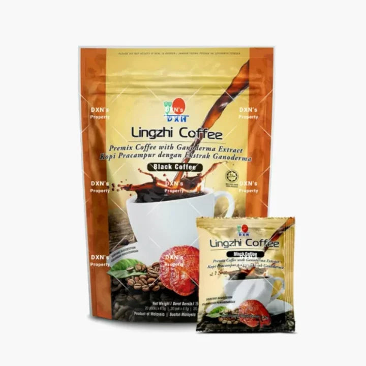 DXN Черно кафе Премиум Сет - чисто без изкуствени добавки с екстракт от Ганодерма(24,97 euro)